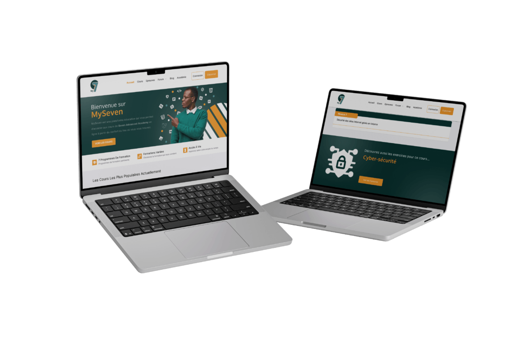 Application Web éducative (MySeven) pour Seven Academy psd 3